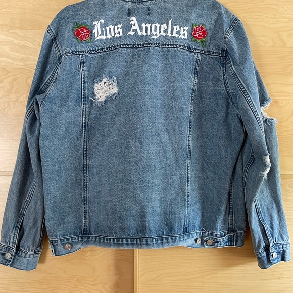 MENS PACSUN XL LOS ANGELES DENIM JACKET - Picture 3 of 3